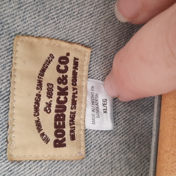 Sears and Roebuck denim jacket size XL, faded blue, no distressing. - Picture 2 of 2